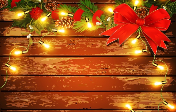 Гирлянда на потертом полу