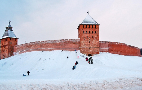 Старинная крепость в Великом Новгороде