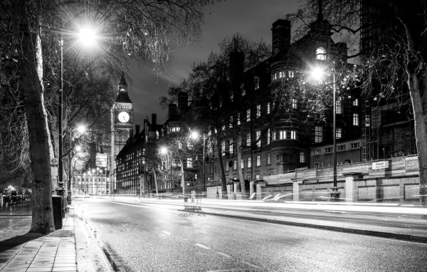 Черно белое фото Лондона