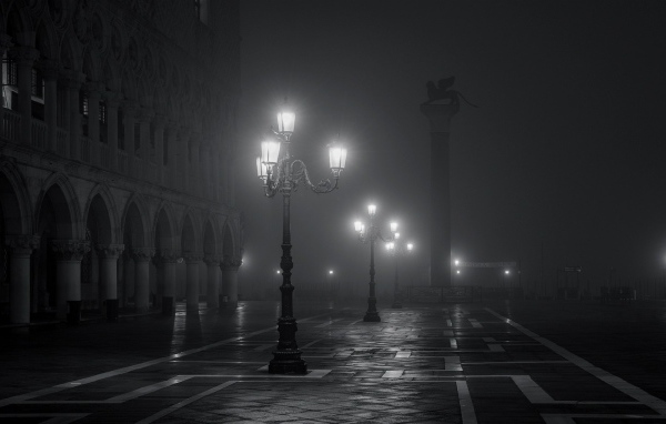 Ночная площадь Сан-Марко. Венеция.