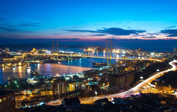 Ночь в городе Владивосток