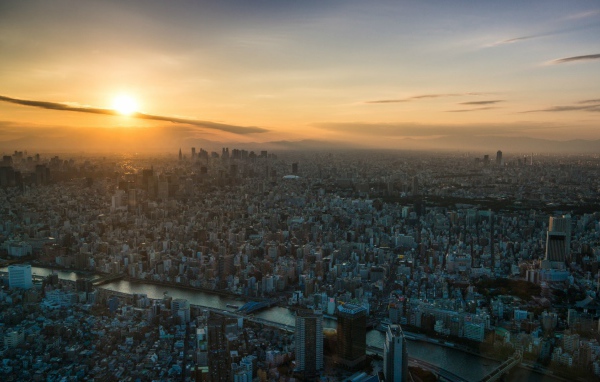 Панорама огромного Токио