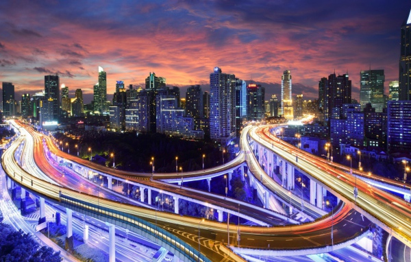 Дорожная развязка в Гонконге