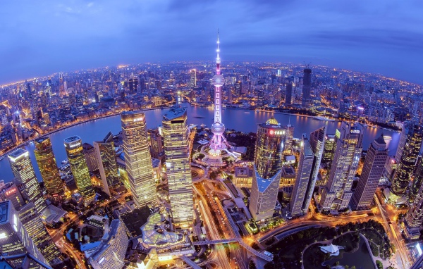 Город Шанхай в Китае