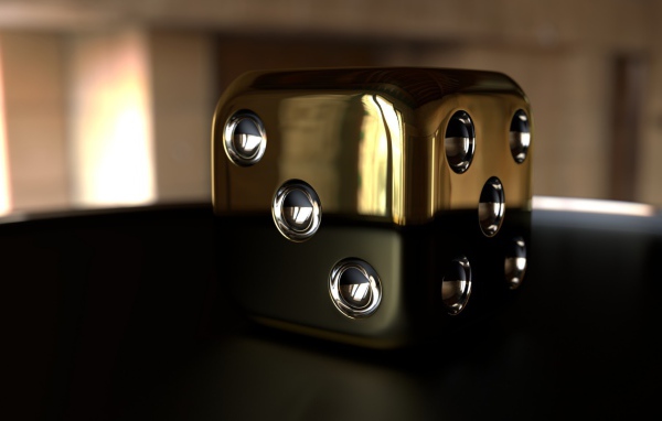 Игральный кубик из металла