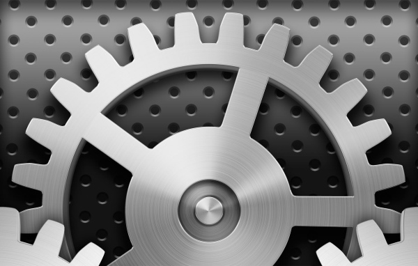 Шестеренки из белого металла