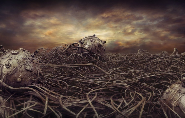 Переплетение проводов и механизмов