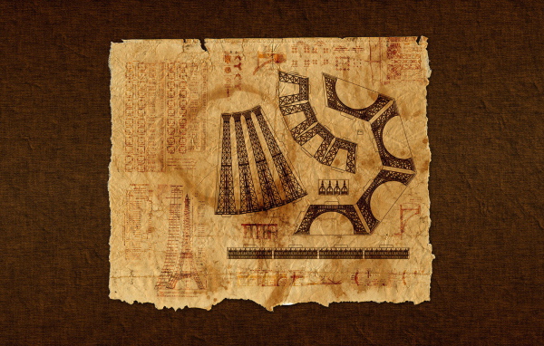 Старый чертеж башни