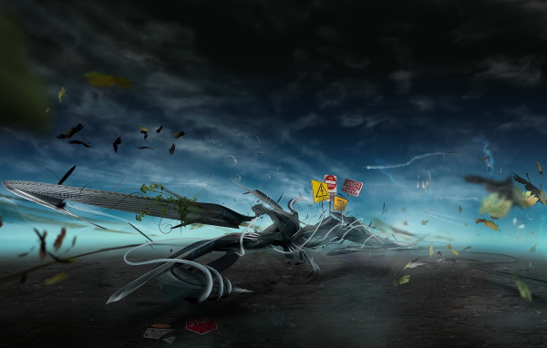 Знаки на абстрактном рисунке