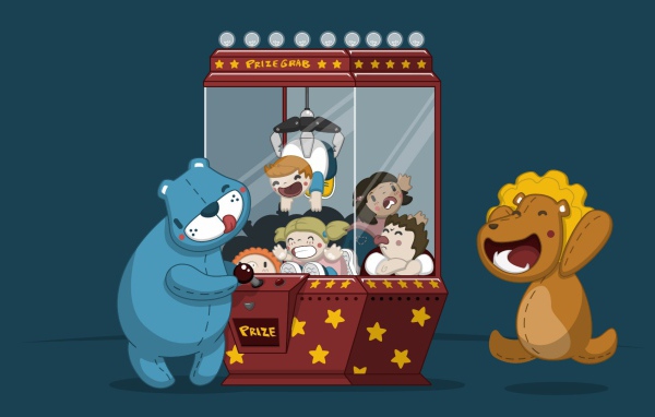 Игрушки пытаются выиграть детей