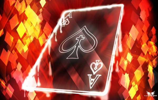 Прозрачная игровая карта туз