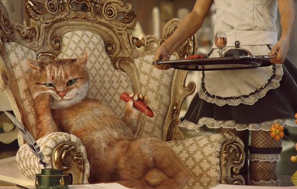 Кот аристократ в богатом доме