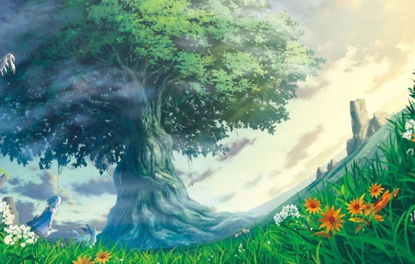 Фэнтези арт с деревом