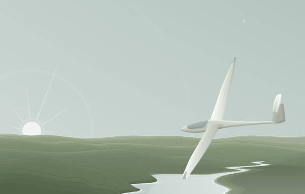 Рисунок летящего планера