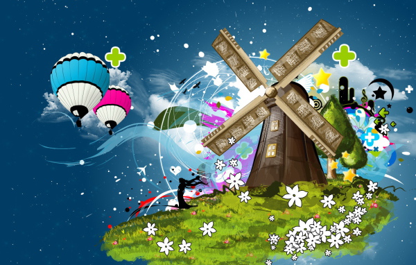 Мельница на летающем острове