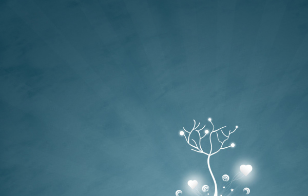 Дерево с сердечками