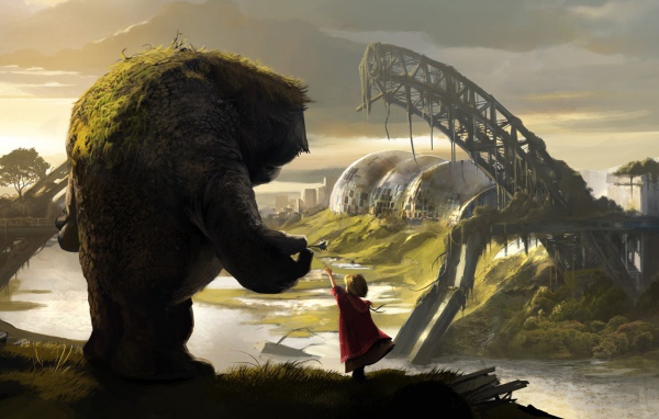 Девочка и большой монстр