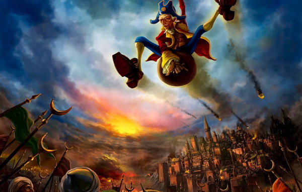 Барон Мюнхгаузен на ядре