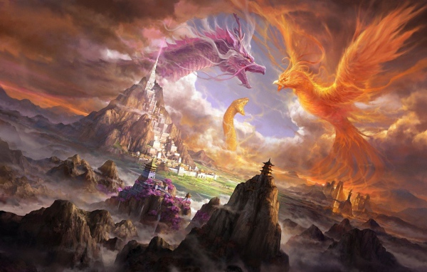 Battle of the dragon and phoenix