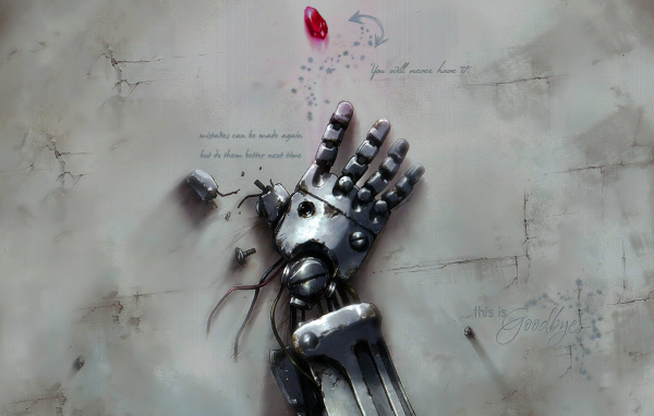 Разбитая рука робота