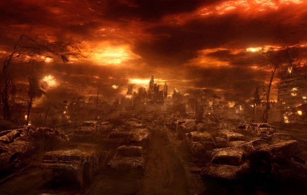 Город после атомного взрыва