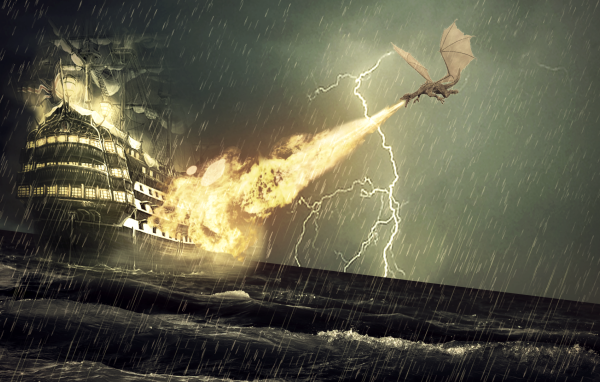 Дракон напал на корабль