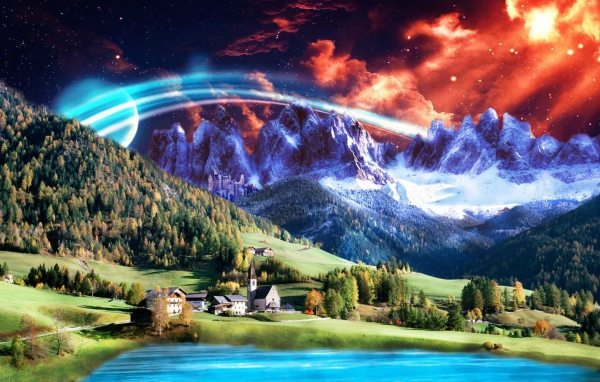 Сказочный горный пейзаж