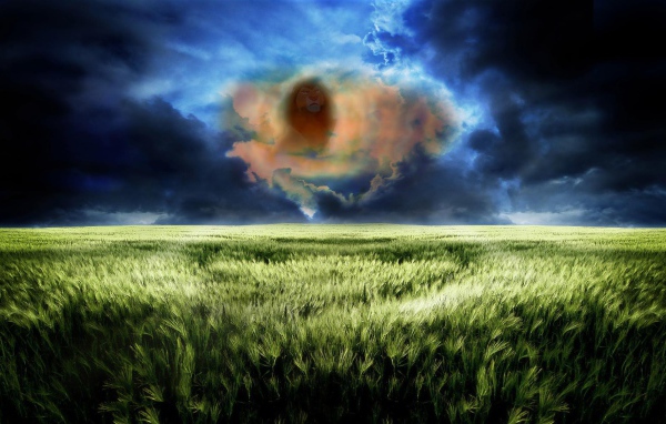 Лицо льва в облаке