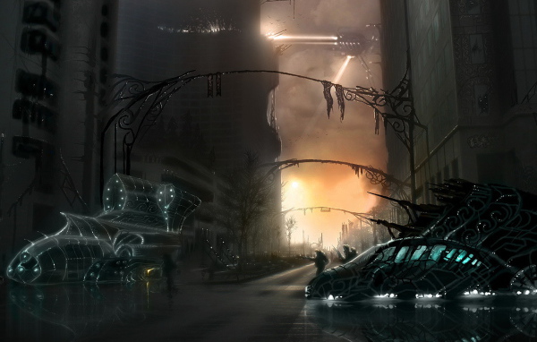 Фантастический ночной город