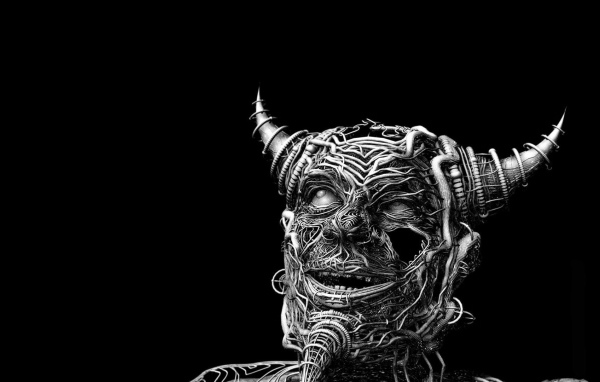 Рогатый демон из корней