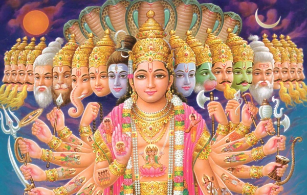 Многорукая индийская богиня