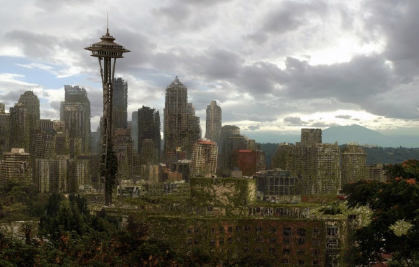 Поросшие зеленью руины Сиэтла