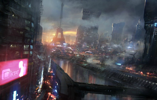 Париж в стиле киберпанк