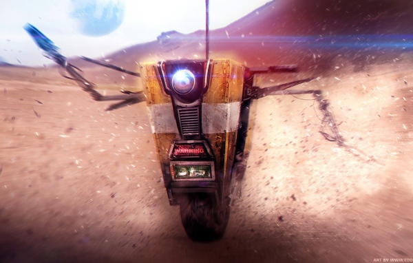 Робот на одном колесе в пустыне