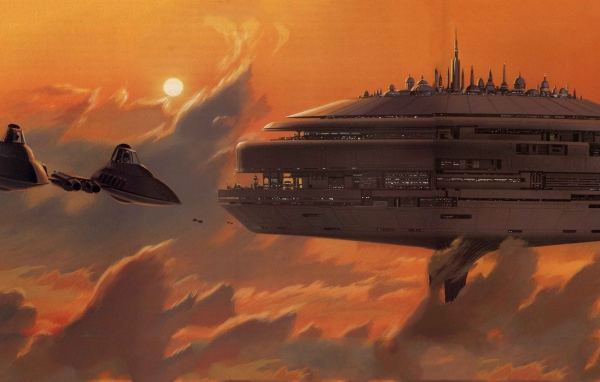 Станция парит в облаках