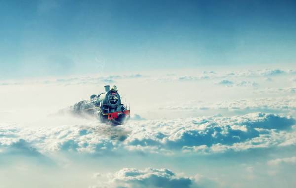 Паровоз в облаках