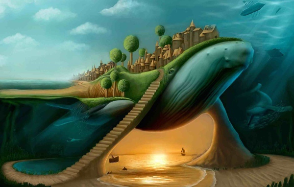 Нереальный город из песка