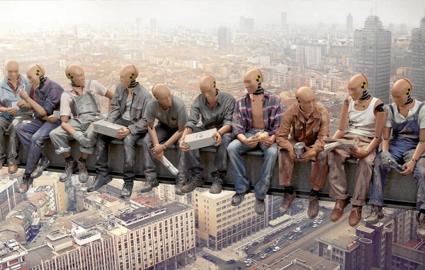 Рабочие на стройке будущего