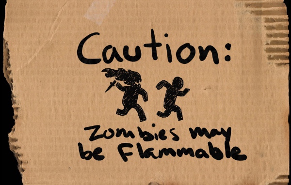 Зомби могут быть горящими