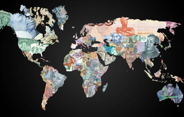 Деньги на карте мира