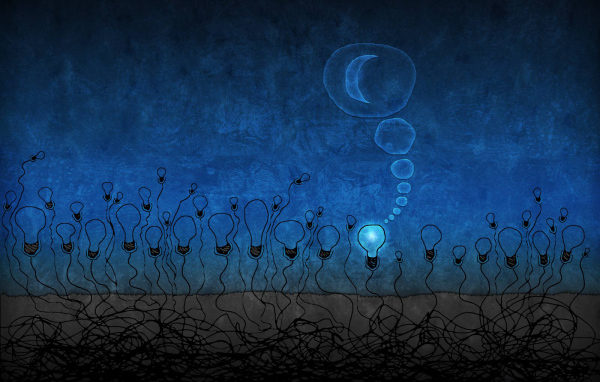 Лампочка мечтает стать луной