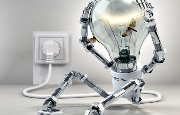 Робот лампочка