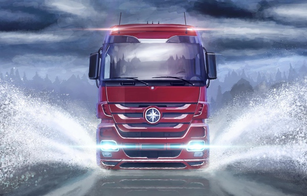 Грузовой автомобиль в игре симуляторе