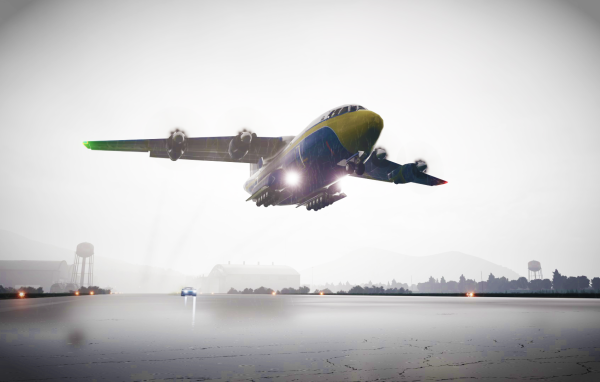 Самолет над гоночной трассой в игре Forza Horizon