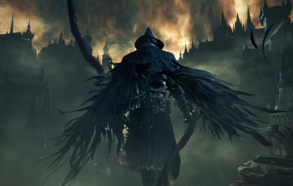 Черные крылья персонажа игры Bloodborne