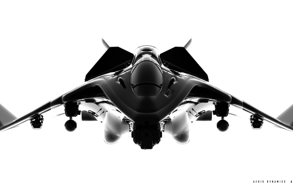 Черный истребитель в игре Star Citizen