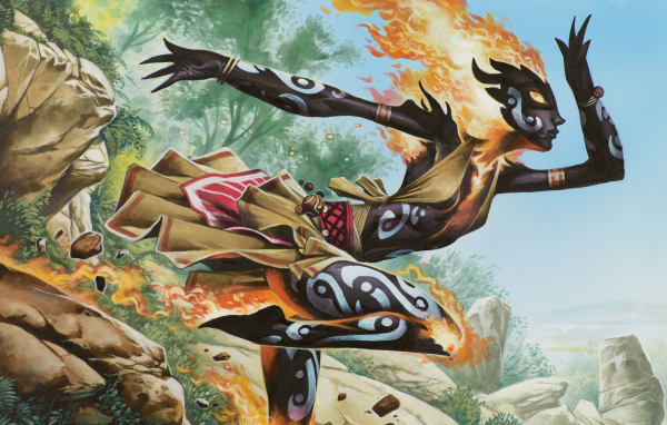 Горящая ведьма из игры Magic The Gathering