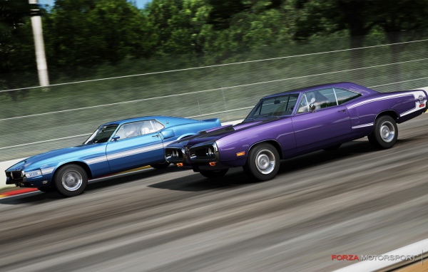 Автомобили на старте в игре Forza Motorsport