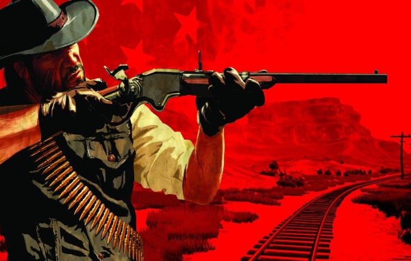 Ковбой с ружьем в игре Red Dead Redemption