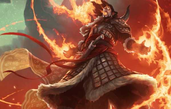 Огненный персонаж игры Magic The Gathering